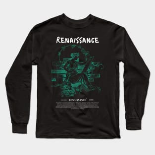 renaissance sender green white Long Sleeve T-Shirt